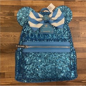 NWT Loungefly Disney Cruise Line DCL Teal Turquoise Blue Nautical Mini Backpack
